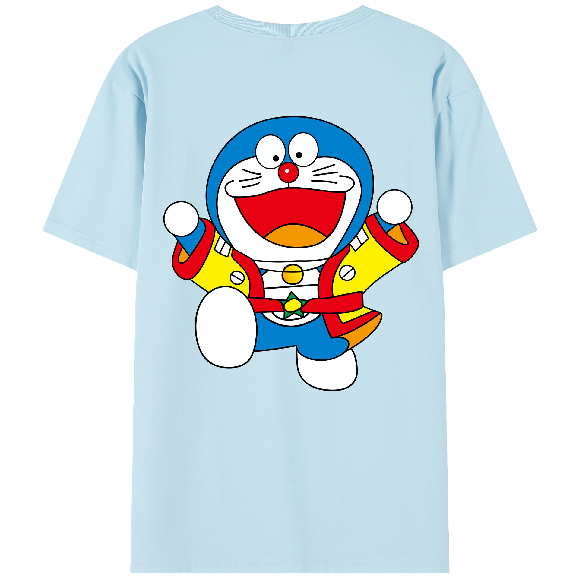 （画像用） ドラえもん Doraemon 綿100％半袖Tシャツ（背面プリント）